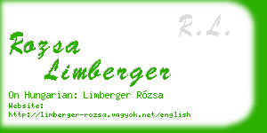 rozsa limberger business card